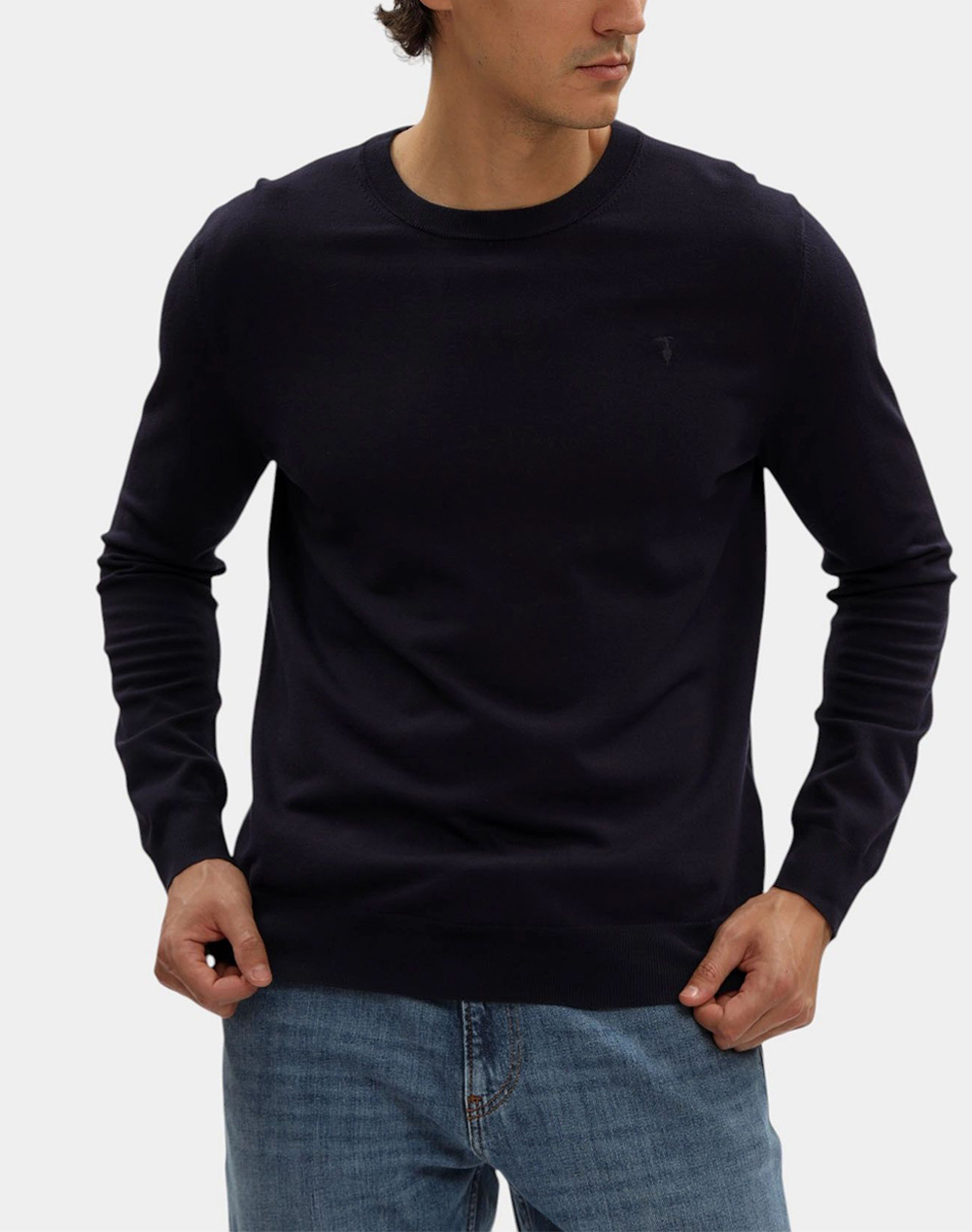 TRUSSARDI CREWNECK SWEATER - VISCOSE BLEND