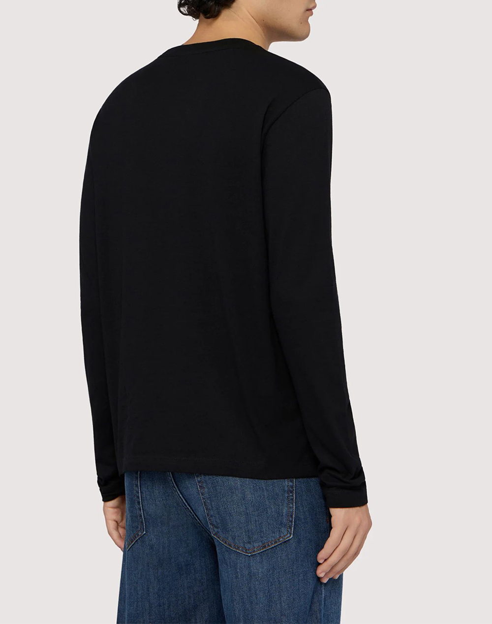 TRUSSARDI T-SHIRT REGULAR FIT A MANICHE LUNGHE CON STAMPA TRUSSARDI