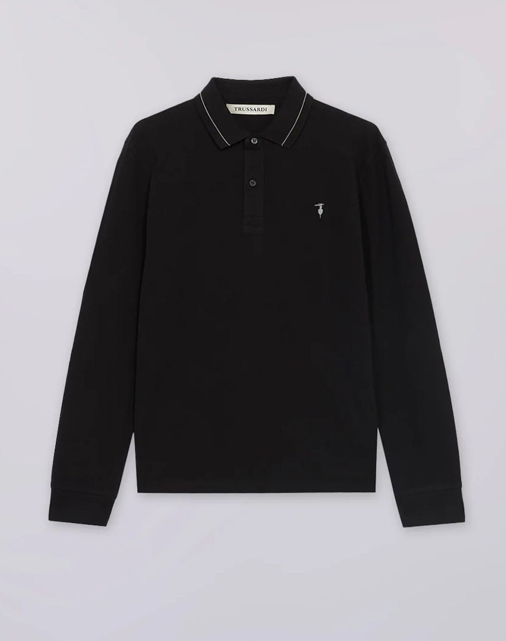 TRUSSARDI T-SHIRT-POLO A MANICA LUNGA REGULAR FIT IN PIQUET