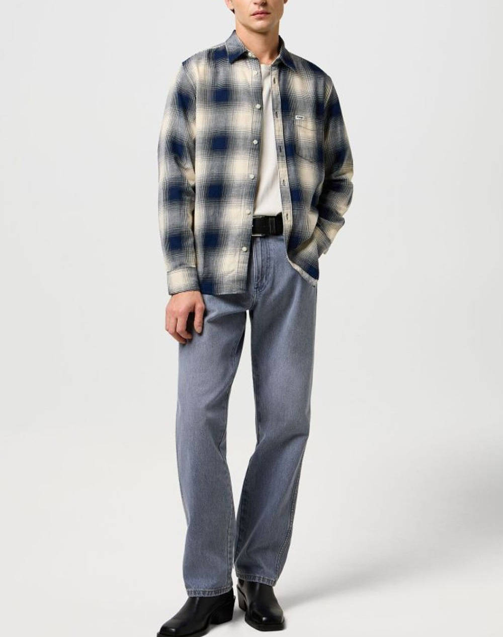 WRANGLER 1 PKT INDIGO SHIRT
