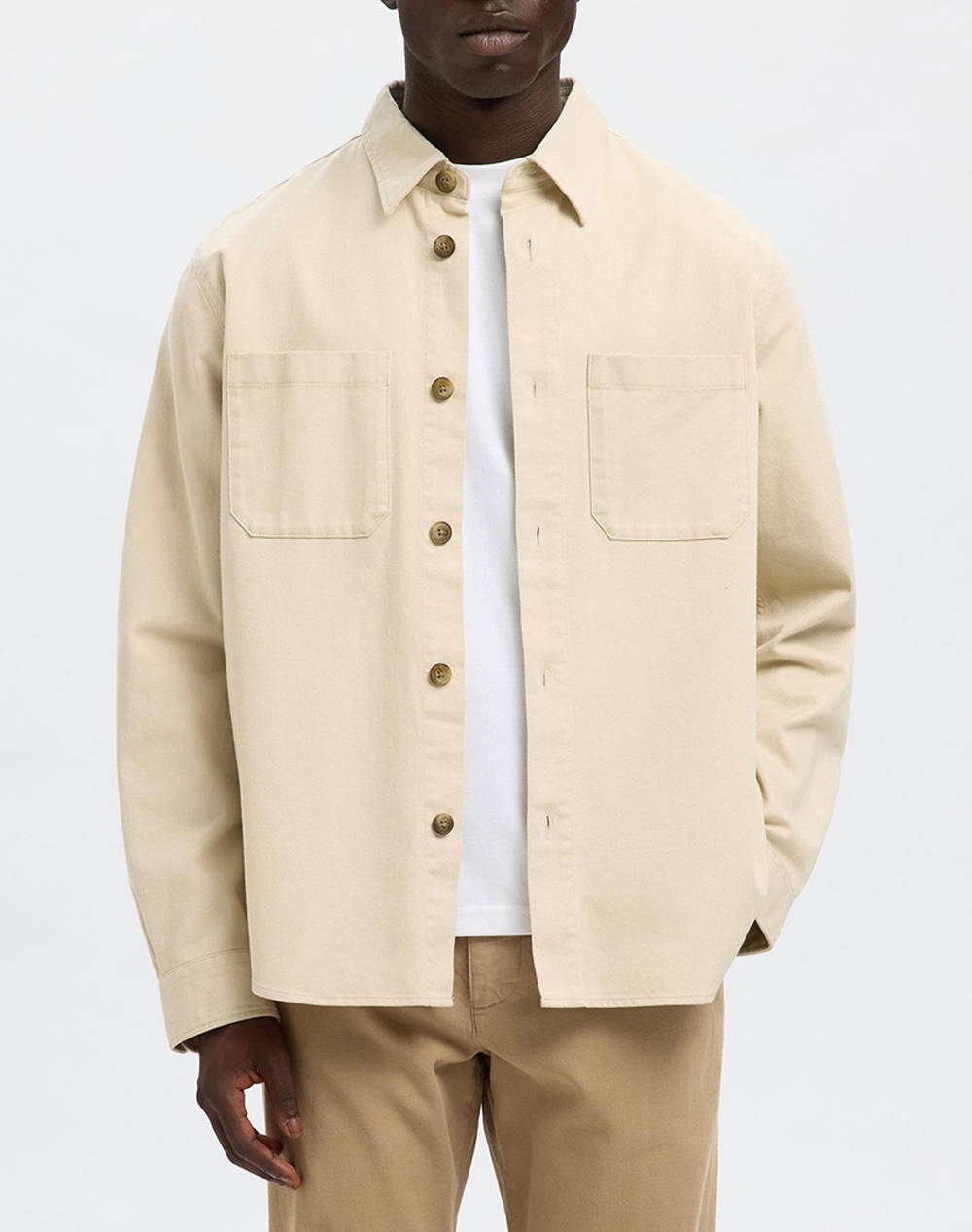 SELECTED SLHTRAVIS TWILL OVERSHIRT LS NOOS