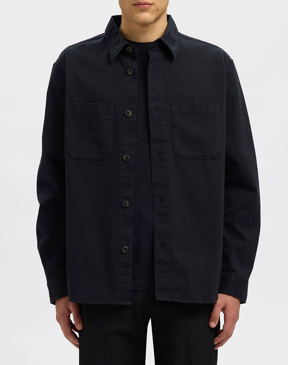 SELECTED SLHTRAVIS TWILL OVERSHIRT LS NOOS