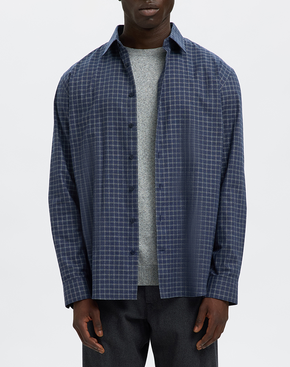 SELECTED SLHREG-LEO HEATHER SHIRT LS NOOS