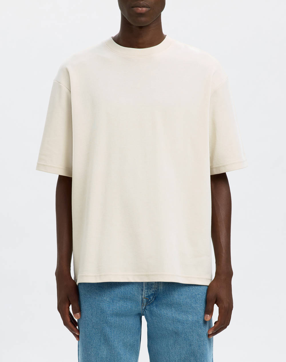 SELECTED SLHLOOSEOSCAR SS O-NECK TEE NOOS