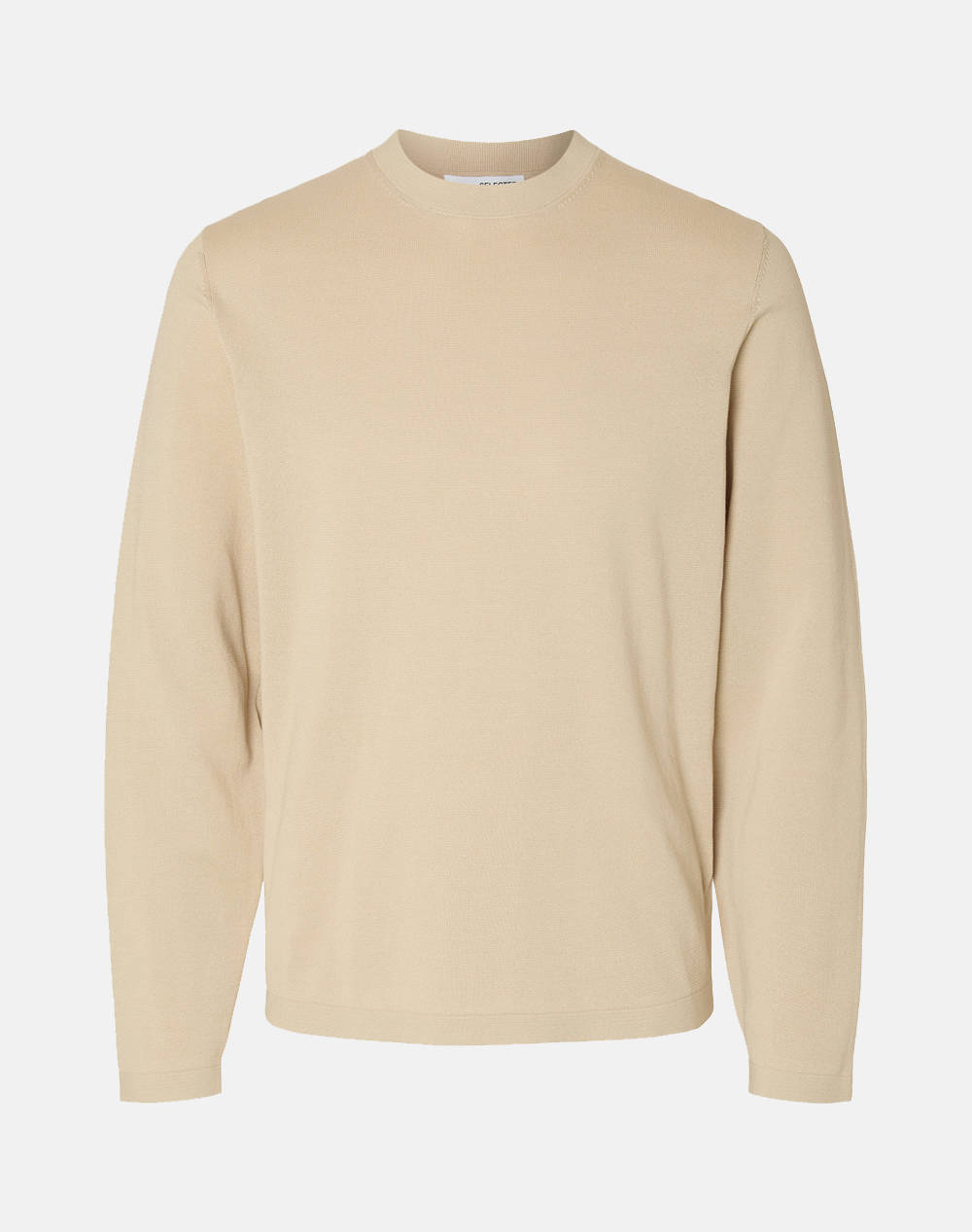 SELECTED SLHRAVI LS KNIT STRUCTURE CREW NECK