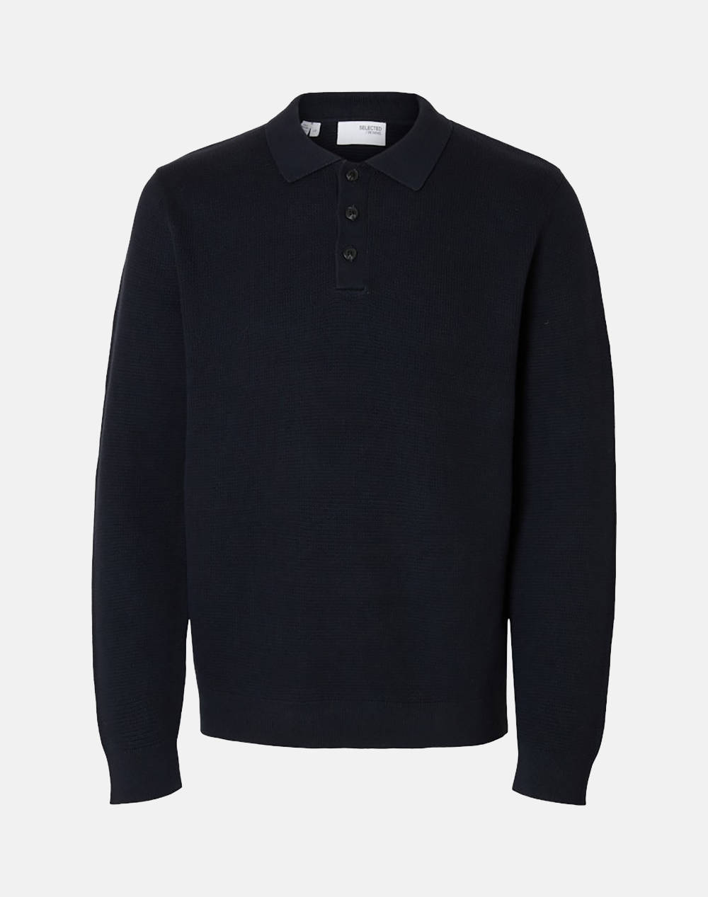 SELECTED SLHDANE LS KNIT STRUCTURE POLO NECK