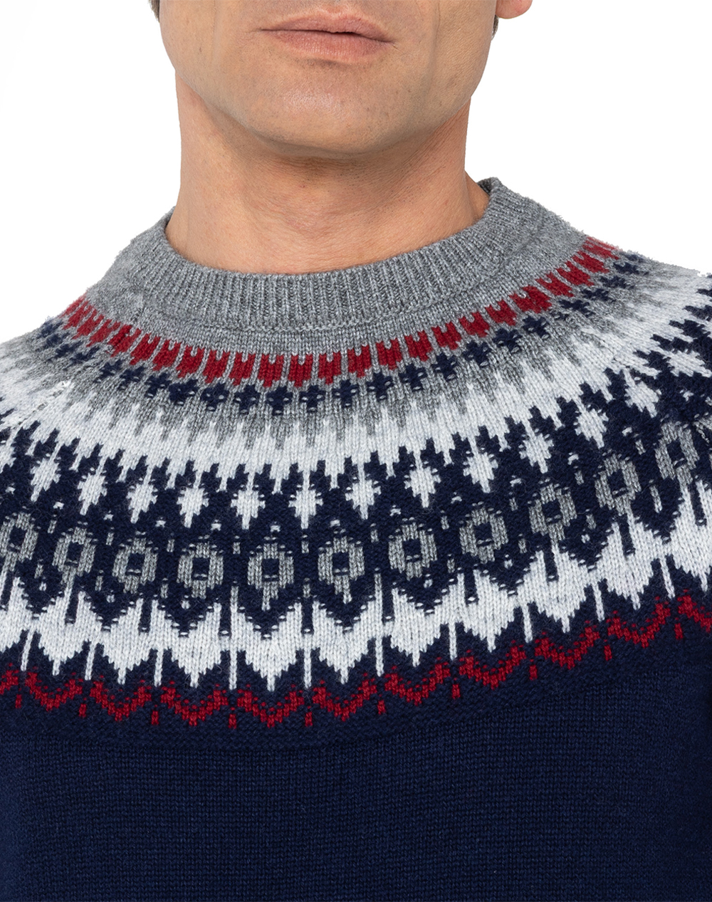 THE BOSTONIANS KNITTED JACQUARD NECKLACEREGULAR FIT
