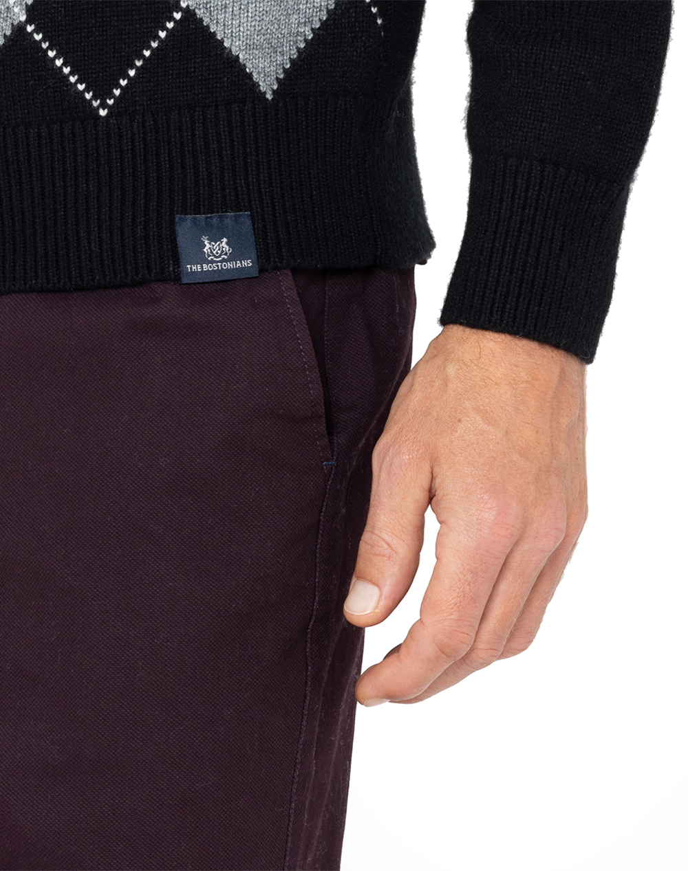 THE BOSTONIANS KNITTED JACQUARD NECKLACEREGULAR FIT