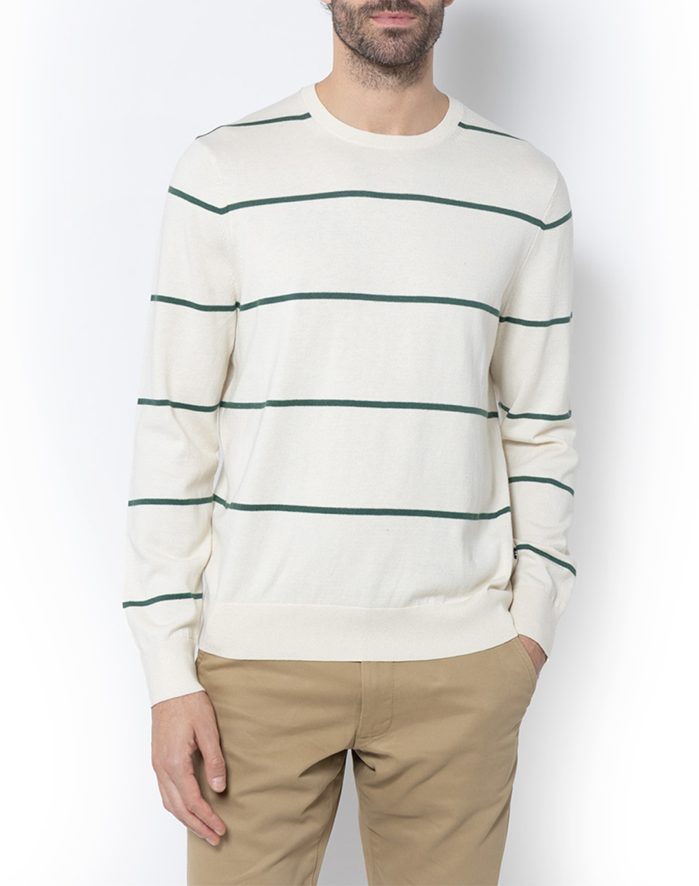 NAUTICA БЛУЗА MM PERFORMANCE STRIPED CREW (12GG)