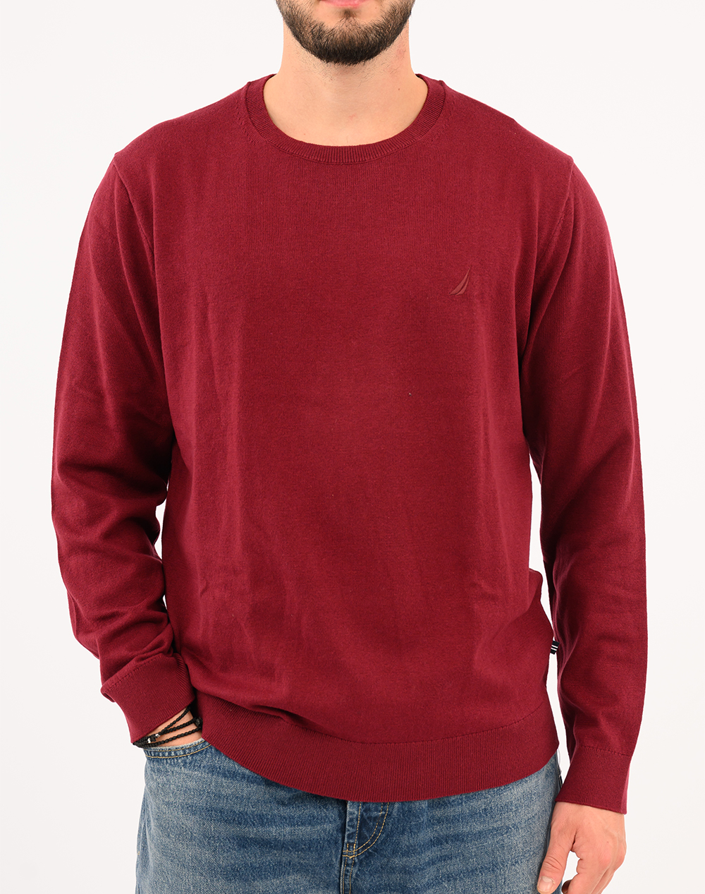 NAUTICA БЛУЗА MM PERFORMANCE SOLID CREW (12GG)