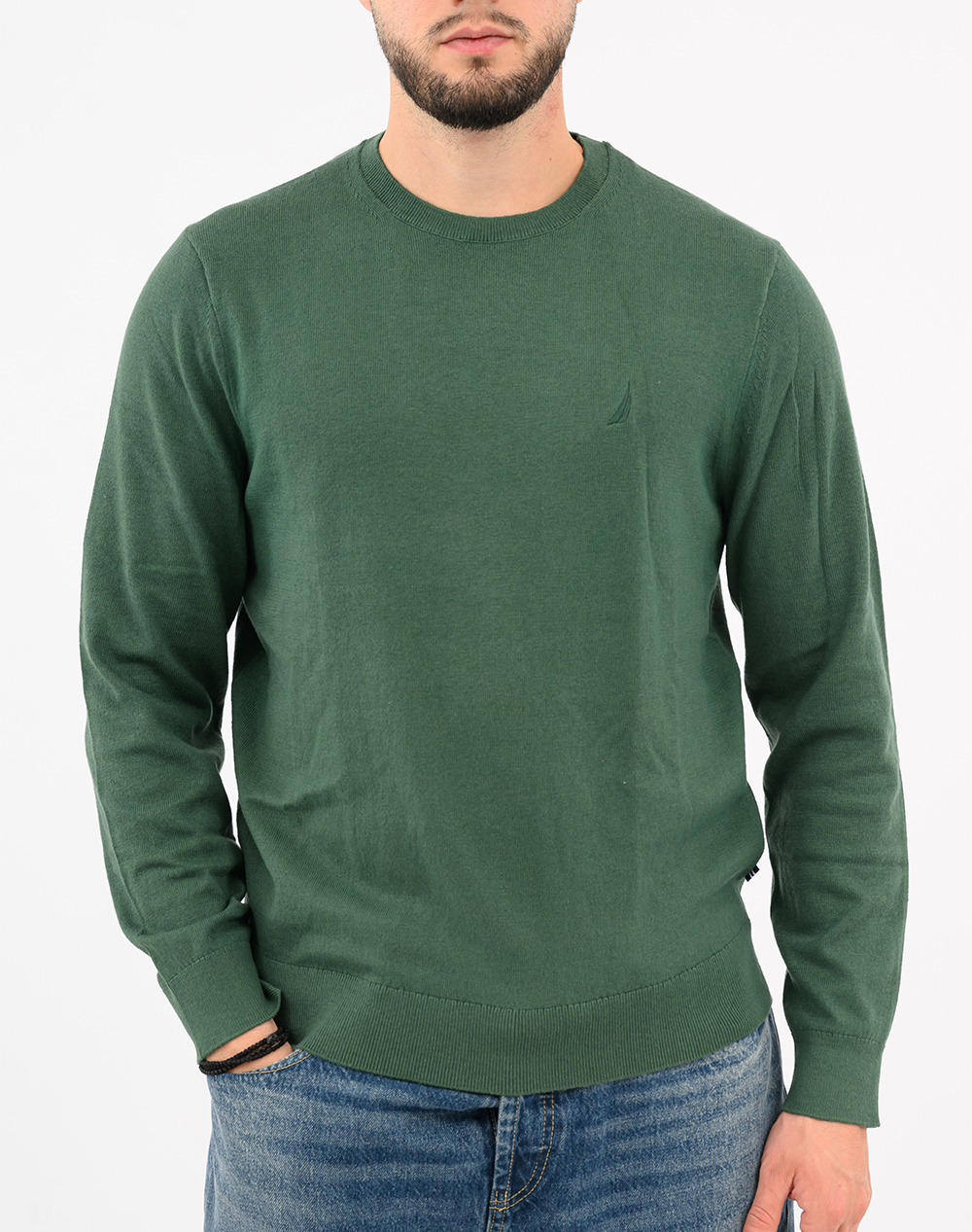 NAUTICA БЛУЗА MM PERFORMANCE SOLID CREW (12GG)