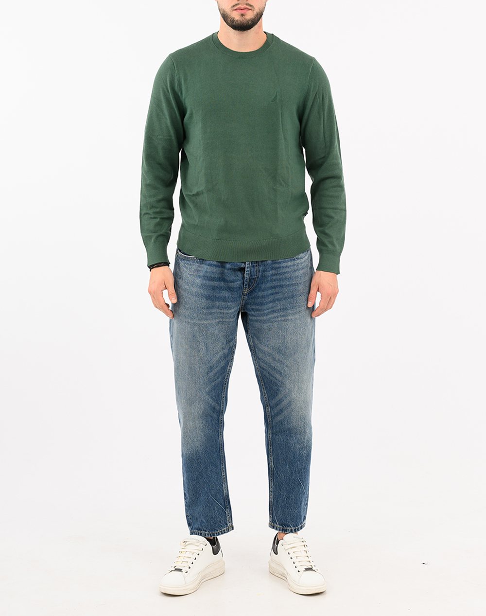 NAUTICA БЛУЗА MM PERFORMANCE SOLID CREW (12GG)