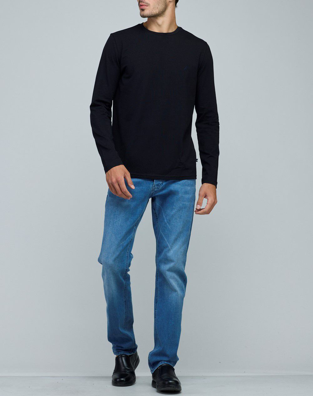 NAUTICA БЛУЗА T-SHIRT MM SOLID LONG SLEEVE CREW TEE