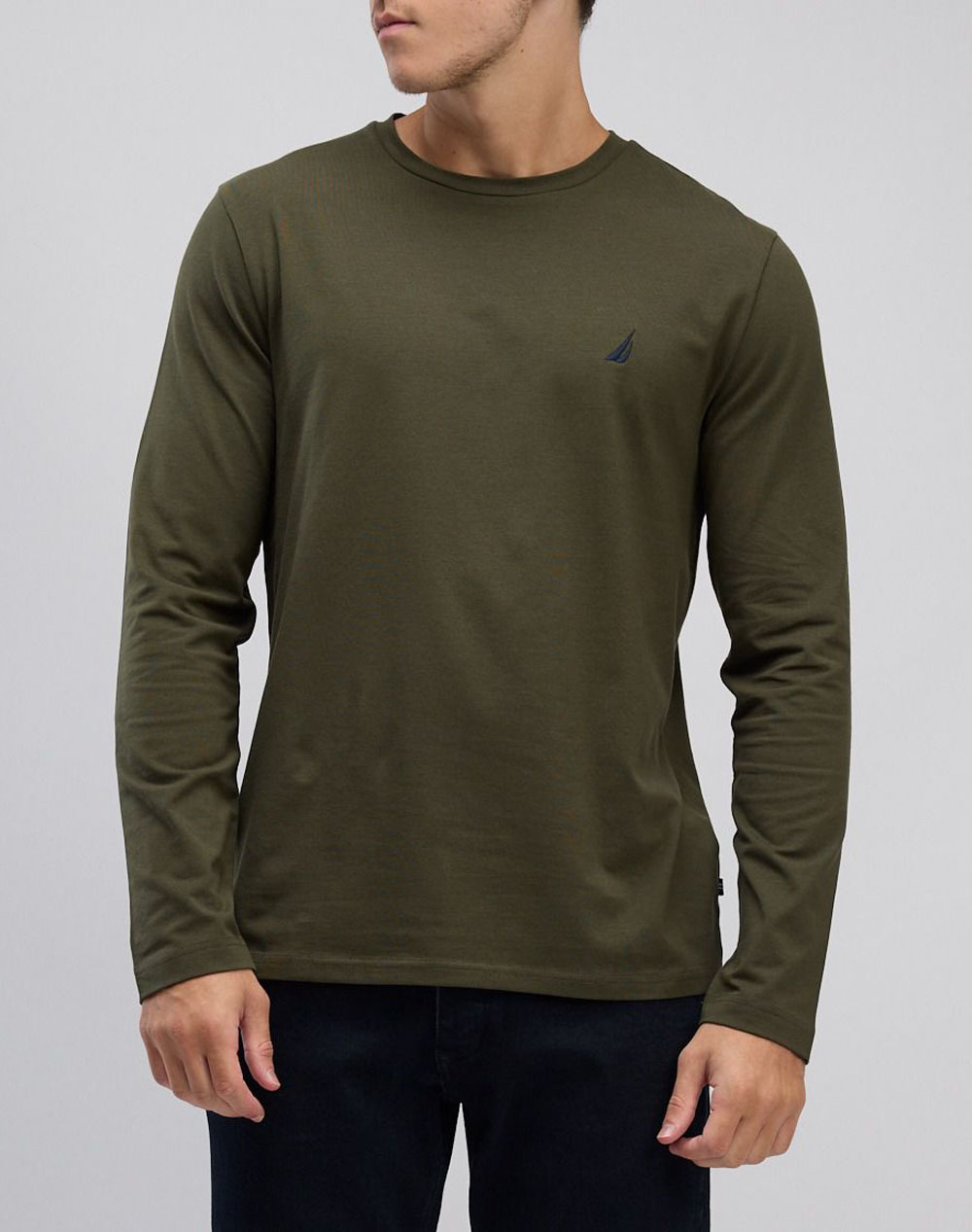 NAUTICA БЛУЗА T-SHIRT MM SOLID LONG SLEEVE CREW TEE