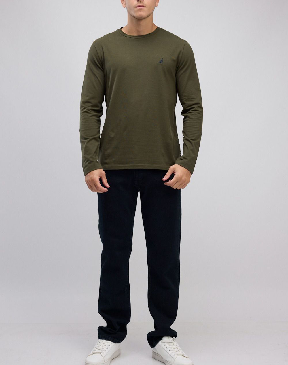 NAUTICA БЛУЗА T-SHIRT MM SOLID LONG SLEEVE CREW TEE