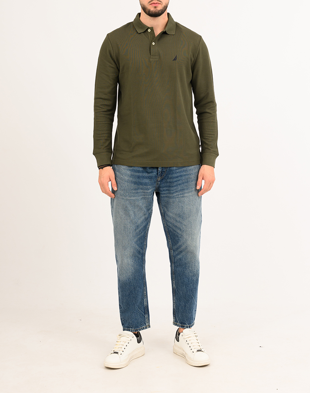 NAUTICA БЛУЗА ПОЛО MM LS DECK POLO_SUSTAINABLE