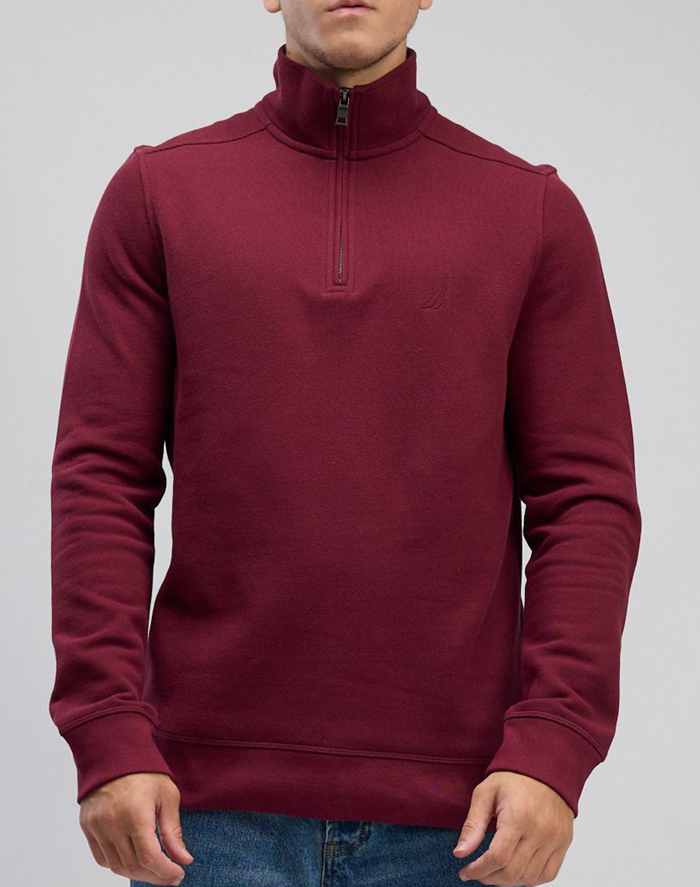 NAUTICA БЛУЗА SWEATSHIRT MM PIQUE FLEECE 1/4 ZIP