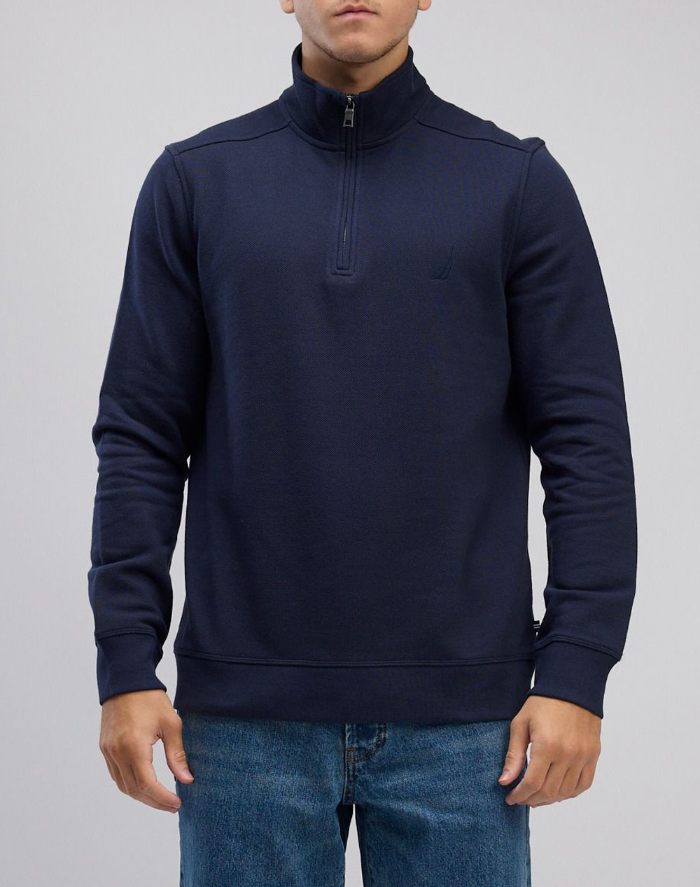 NAUTICA БЛУЗА SWEATSHIRT MM PIQUE FLEECE 1/4 ZIP
