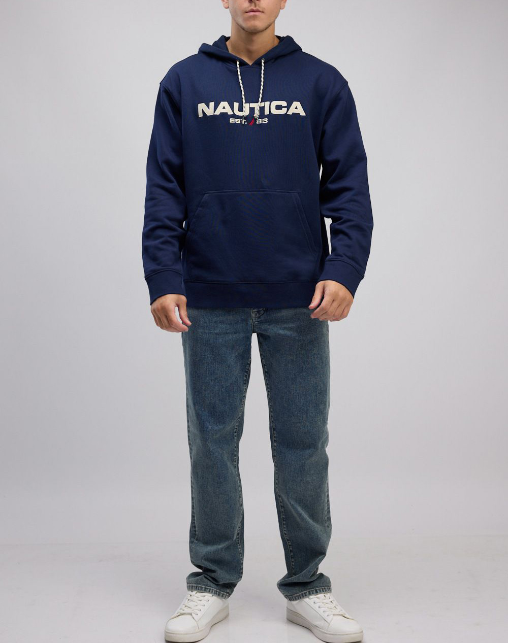 NAUTICA БЛУЗА SWEATSHIRT MM ANCHOR PO LOGO HOODIE