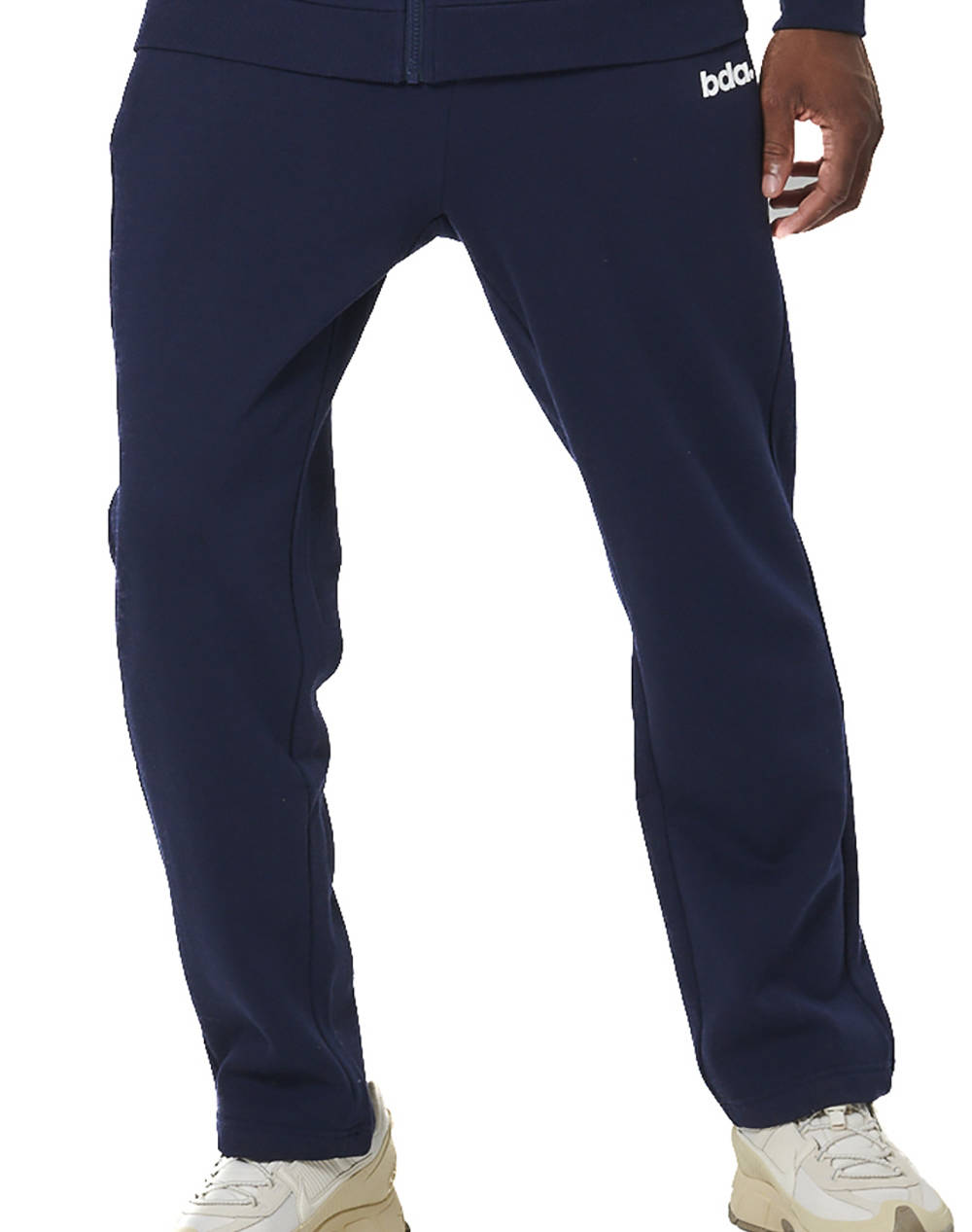 BODY ACTION MENS FLEECE OPEN LEG SWEATPANTS
