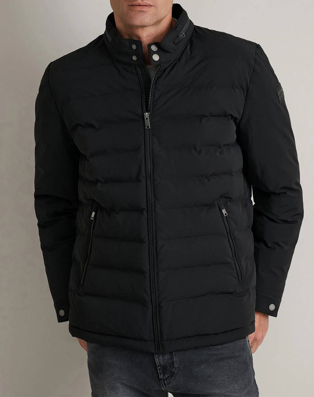 NAVY&GREEN JACKET WITH DETACHABLE HOOD