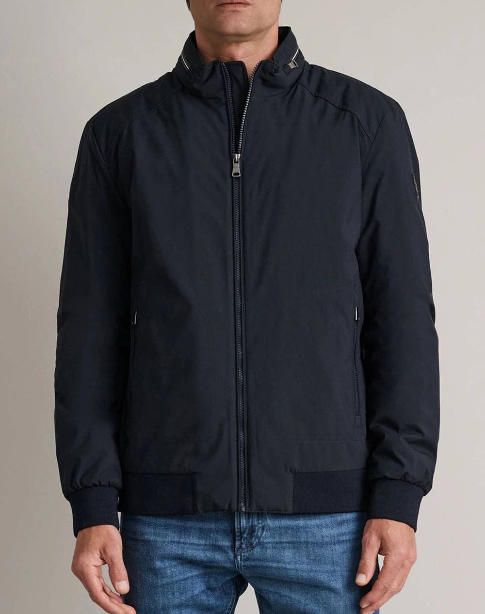 NAVY&GREEN JACKET WITH DETACHABLE HOOD