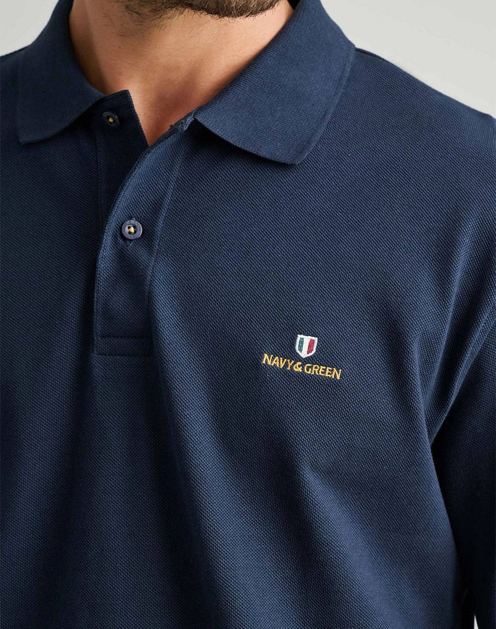 NAVY&GREEN POLO БЛУЗА