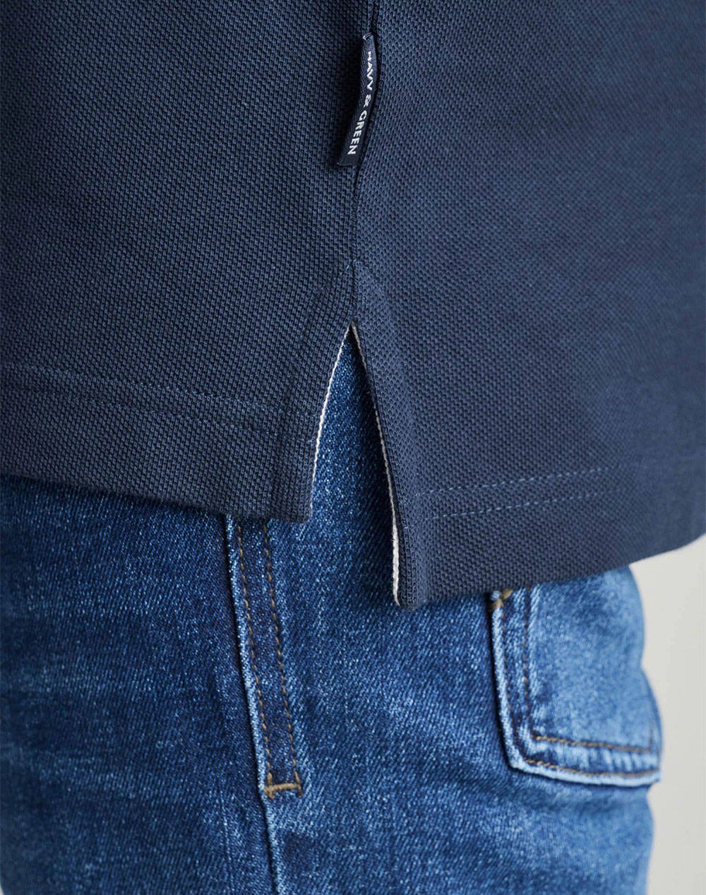 NAVY&GREEN POLO БЛУЗА
