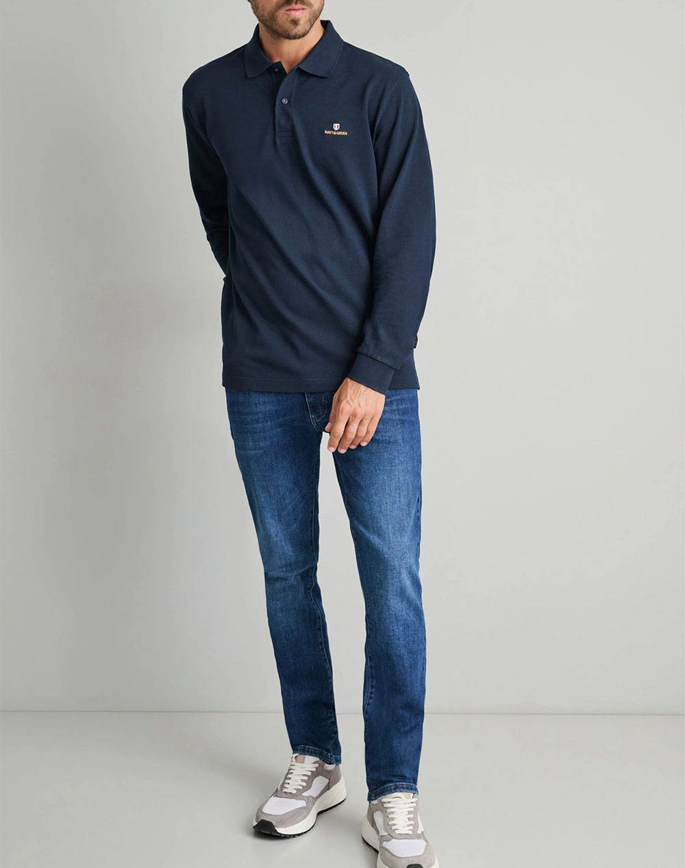 NAVY&GREEN POLO БЛУЗА