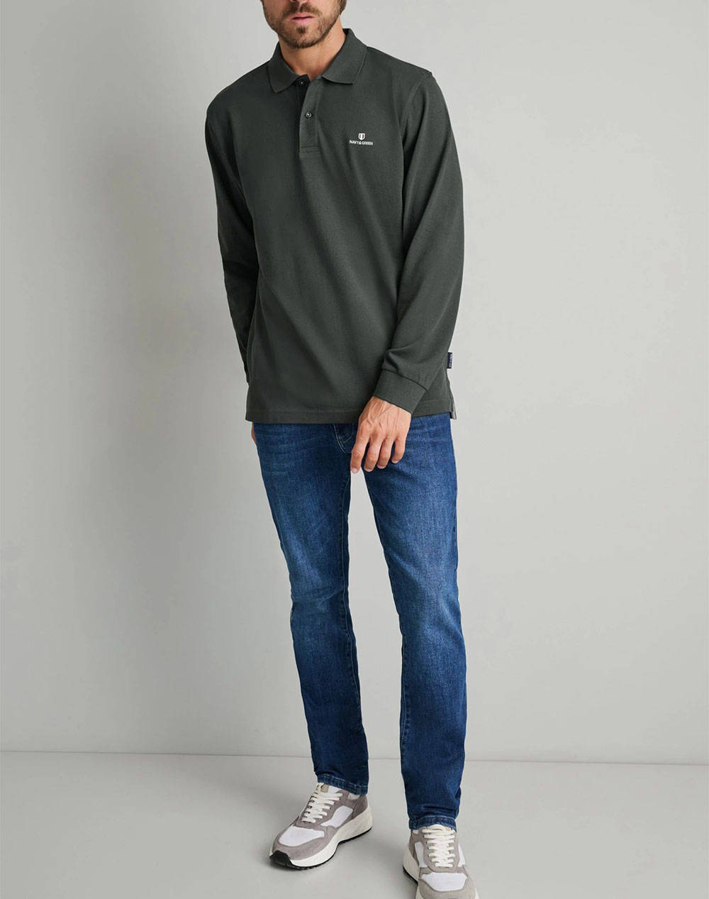 NAVY&GREEN POLO БЛУЗА