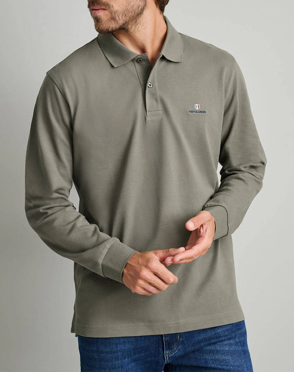 NAVY&GREEN POLO БЛУЗА
