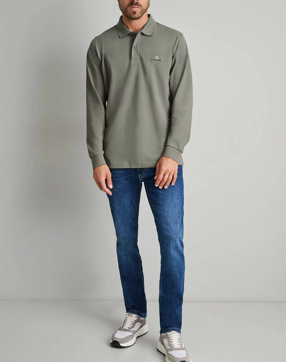 NAVY&GREEN POLO БЛУЗА