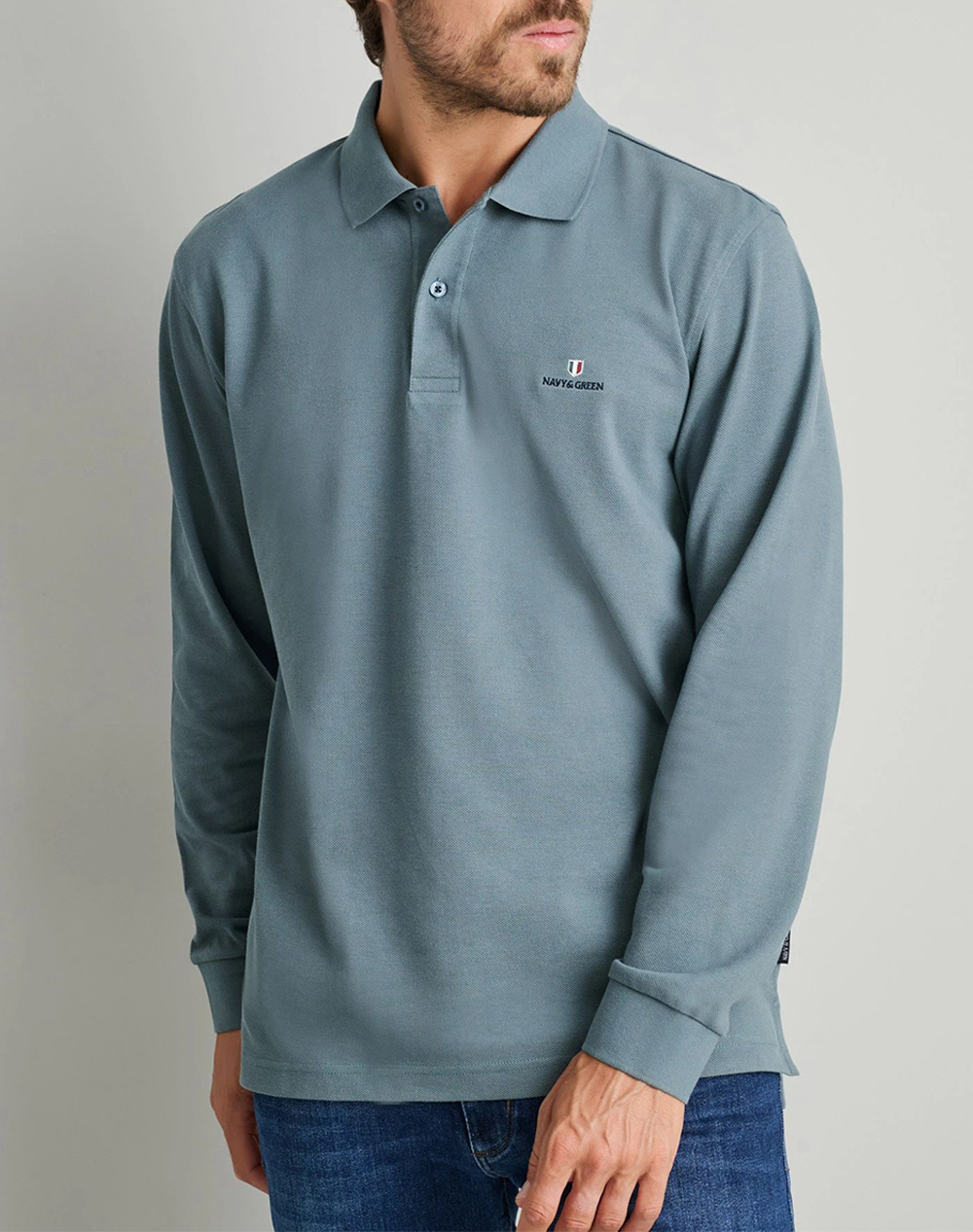 NAVY&GREEN POLO БЛУЗА