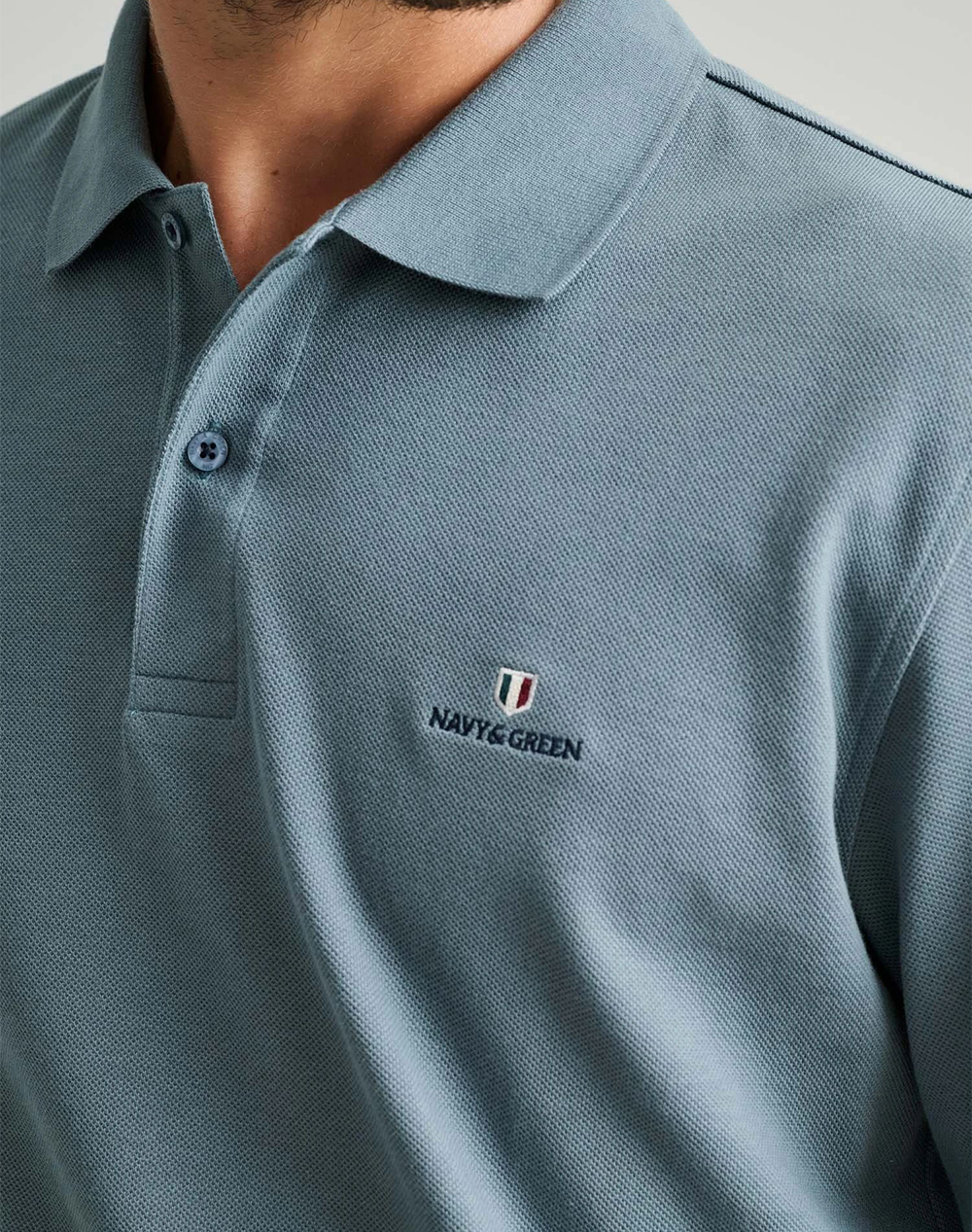 NAVY&GREEN POLO БЛУЗА