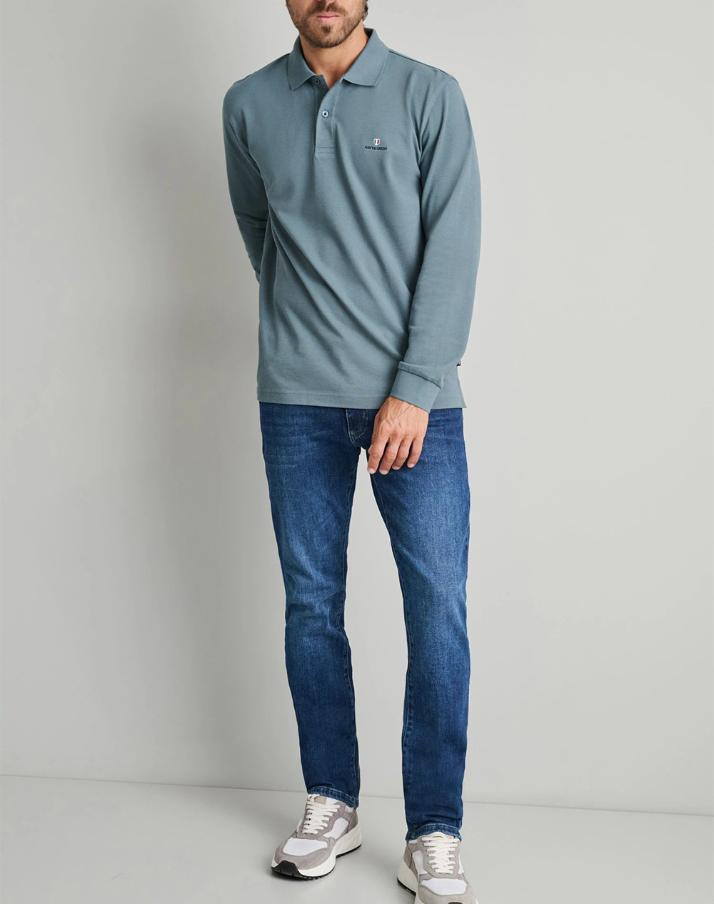 NAVY&GREEN POLO БЛУЗА