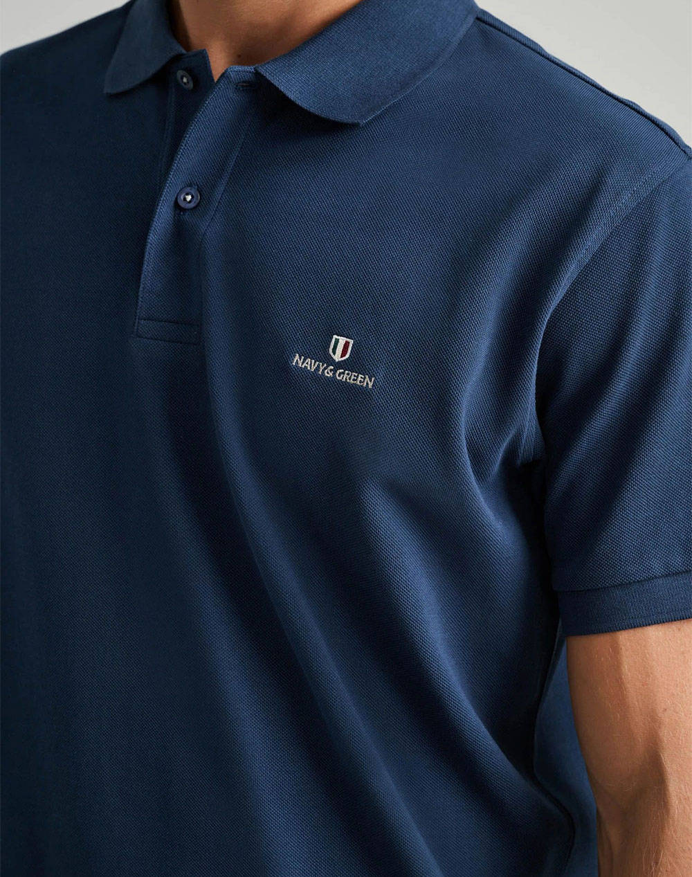 NAVY&GREEN POLO БЛУЗА