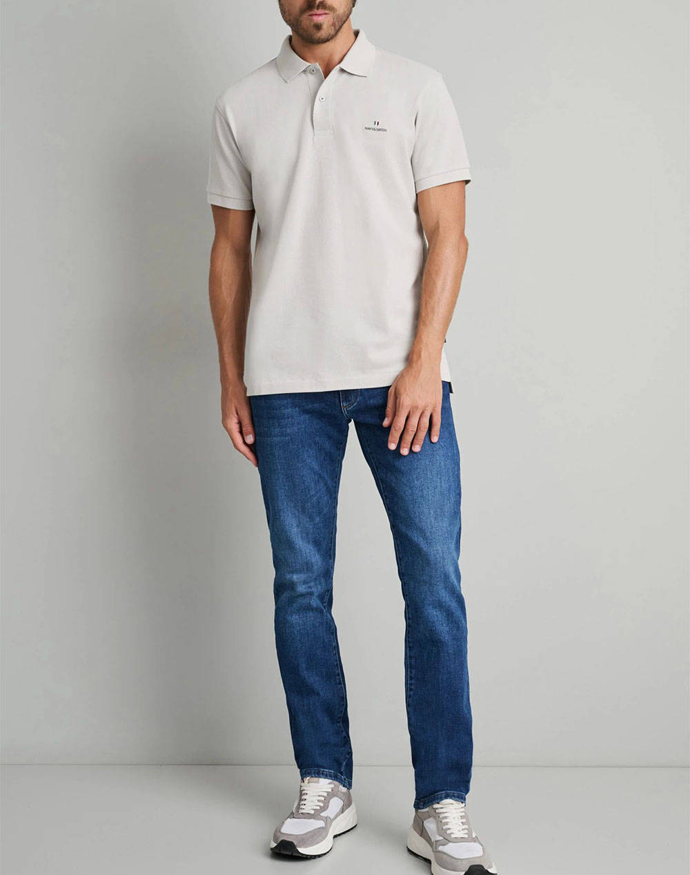 NAVY&GREEN POLO БЛУЗА