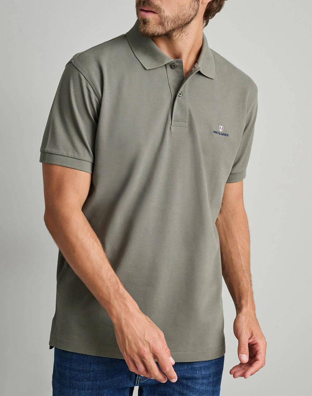 NAVY&GREEN POLO БЛУЗА