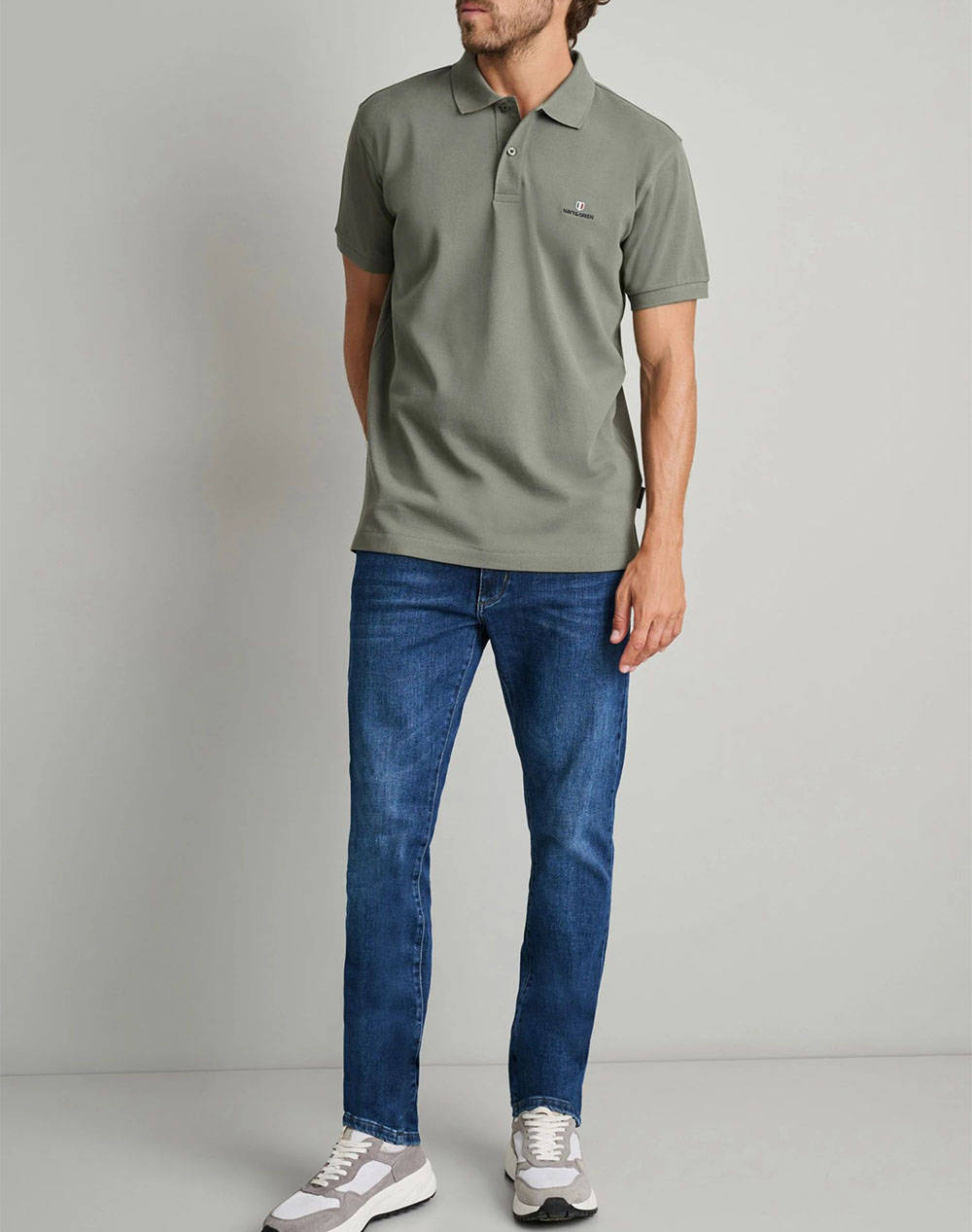 NAVY&GREEN POLO БЛУЗА
