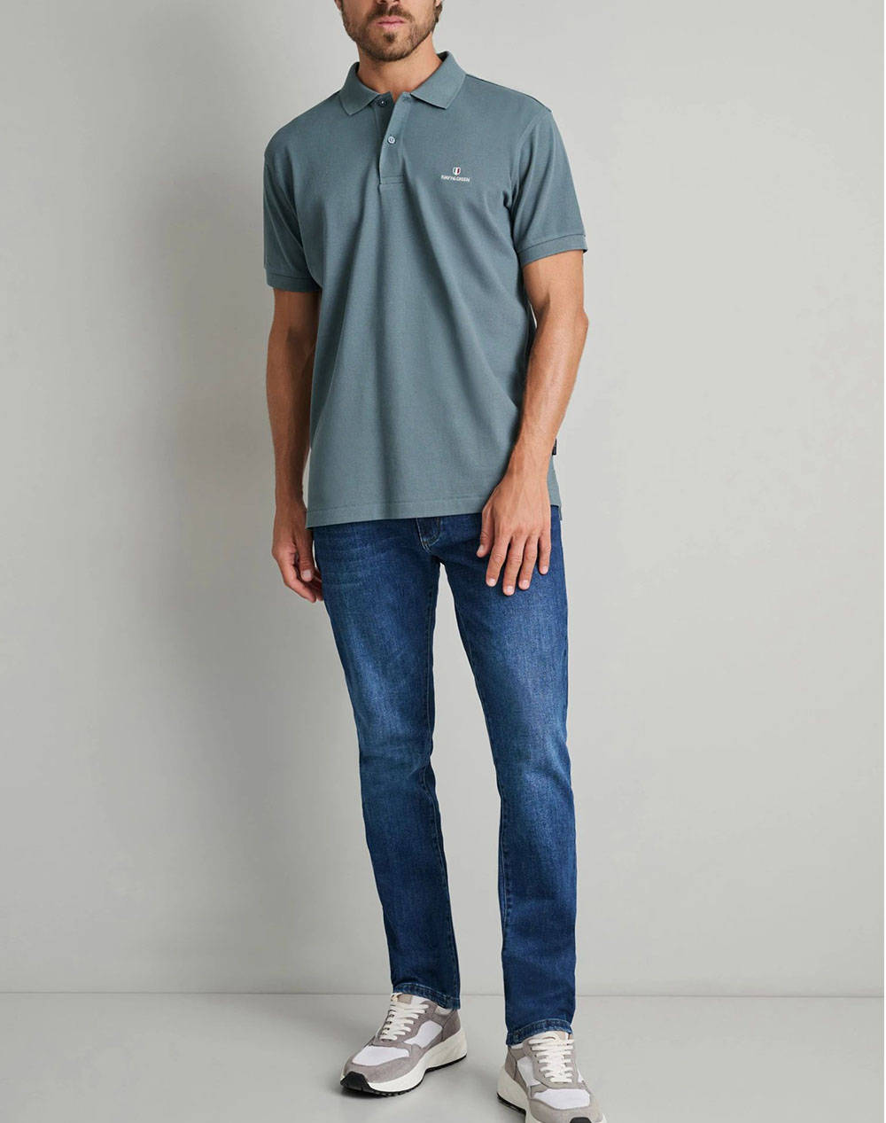 NAVY&GREEN POLO БЛУЗА