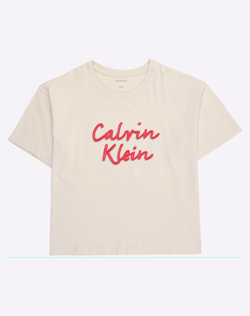 CALVIN KLEIN JEANS BOXY TEE METALLIC LOGO TECH