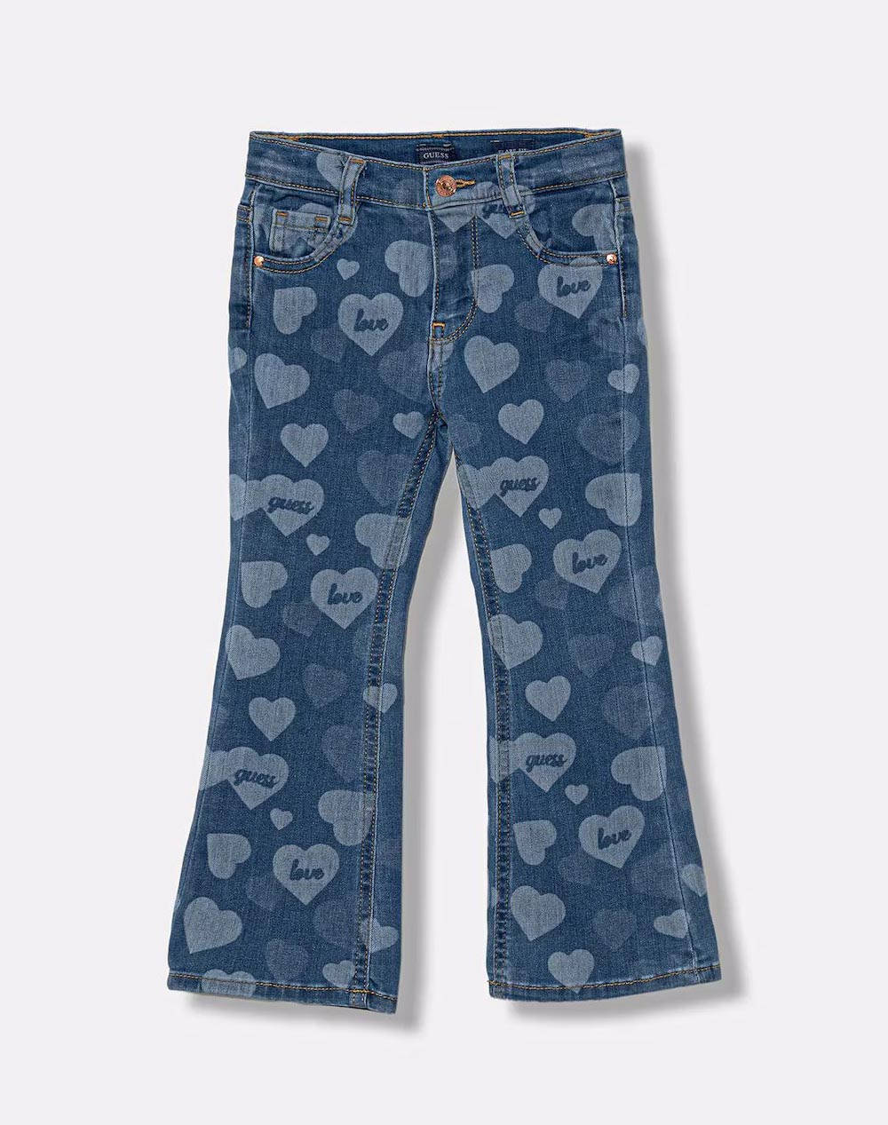 GUESS STR DENIM FLARE PANTS W/LASER ДЕТСКИ ПАНТАЛОНИ GIRL