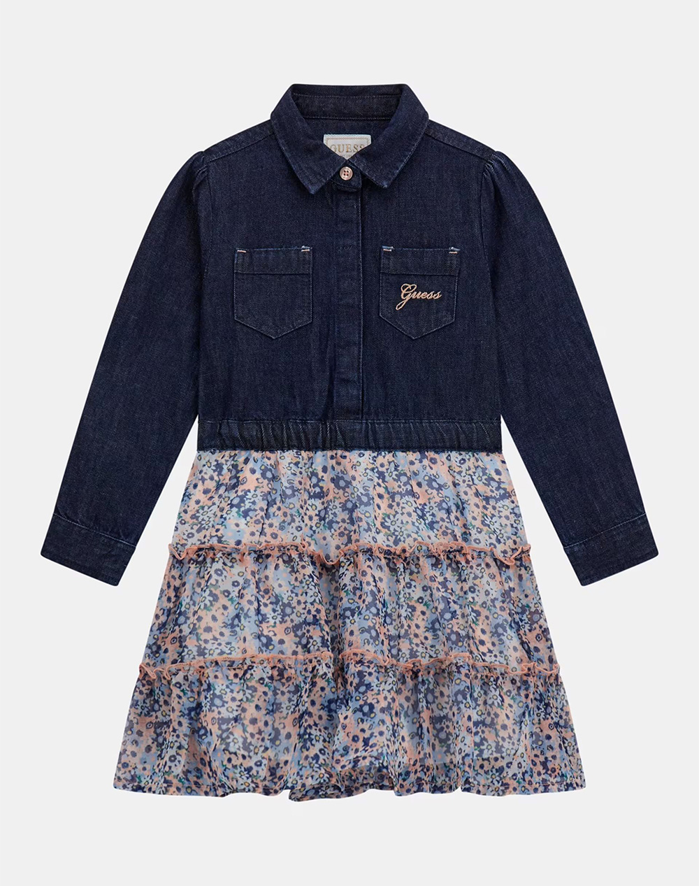 GUESS MIXED FABRICS ADJ. LS DRESS DRESS CHILD GIRL