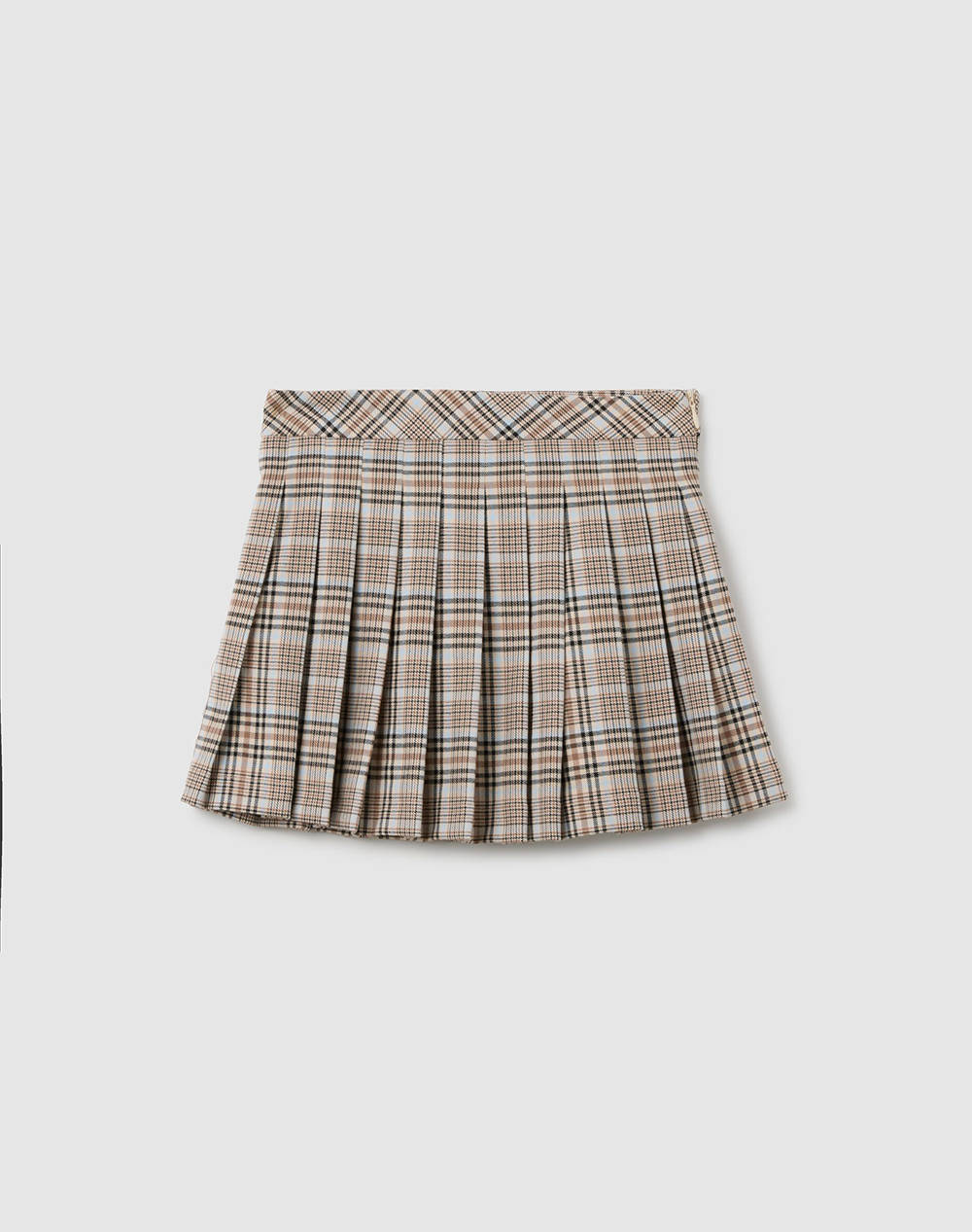 OVS CHECK SKIRT W/PLEATS