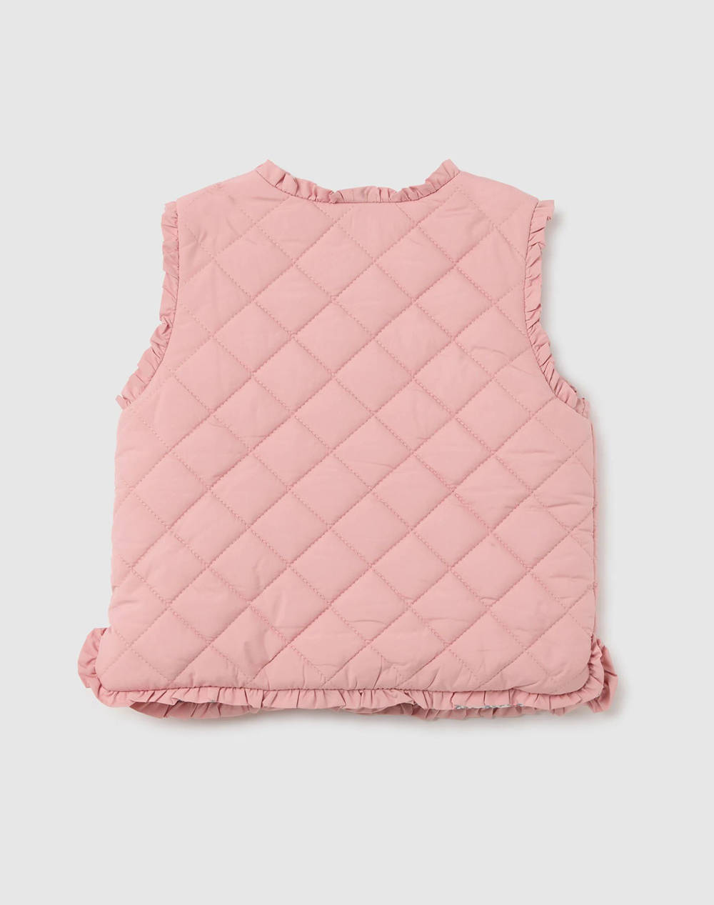 OVS QUILTED GILET W/RUFFLE