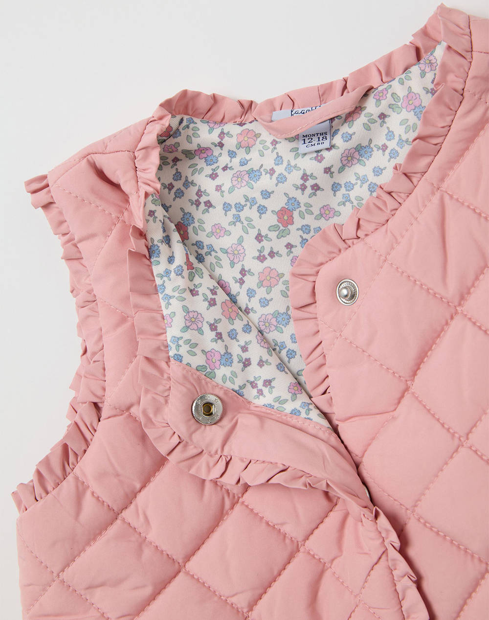 OVS QUILTED GILET W/RUFFLE