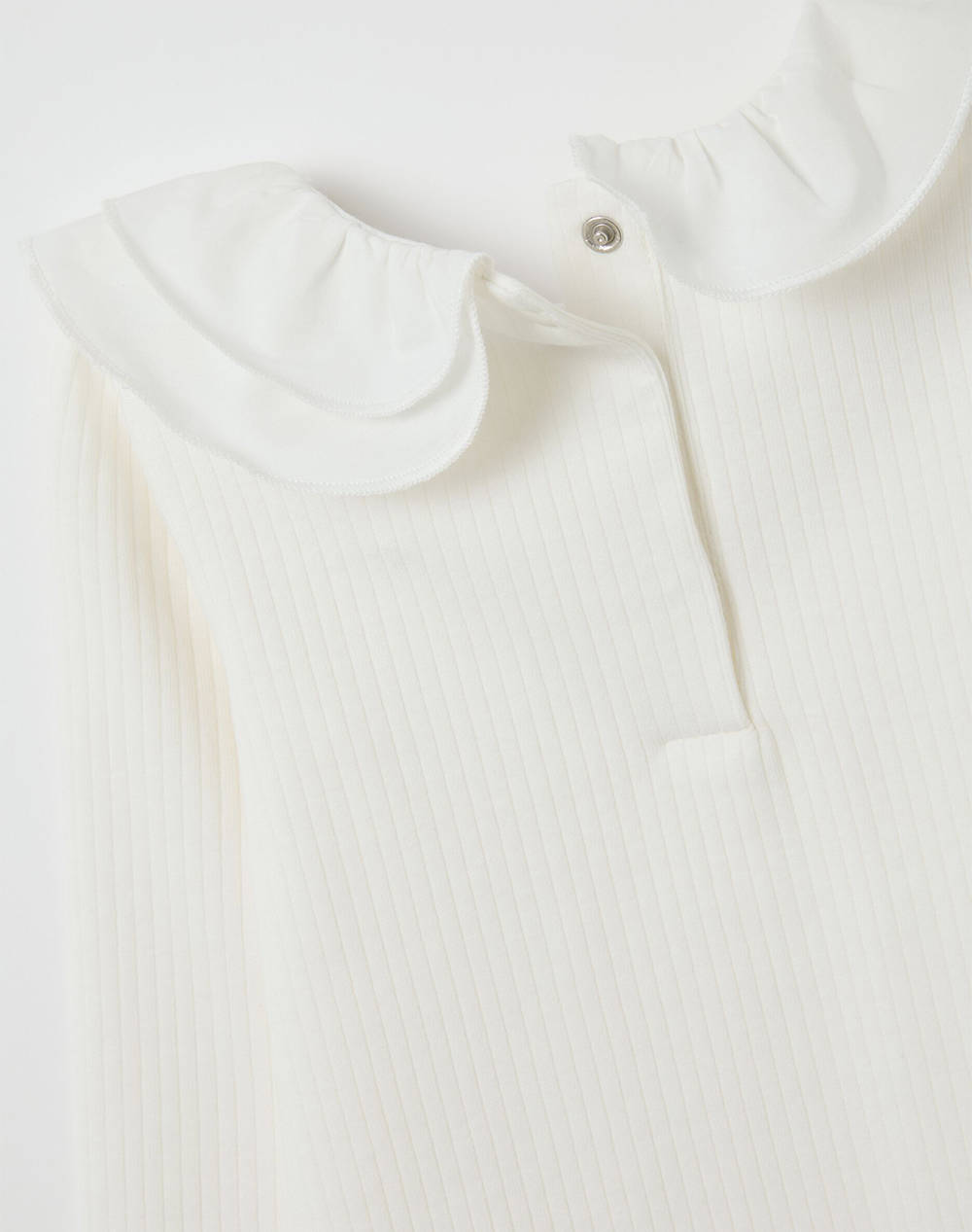 OVS RIB TSH W/WOVEN COLLAR