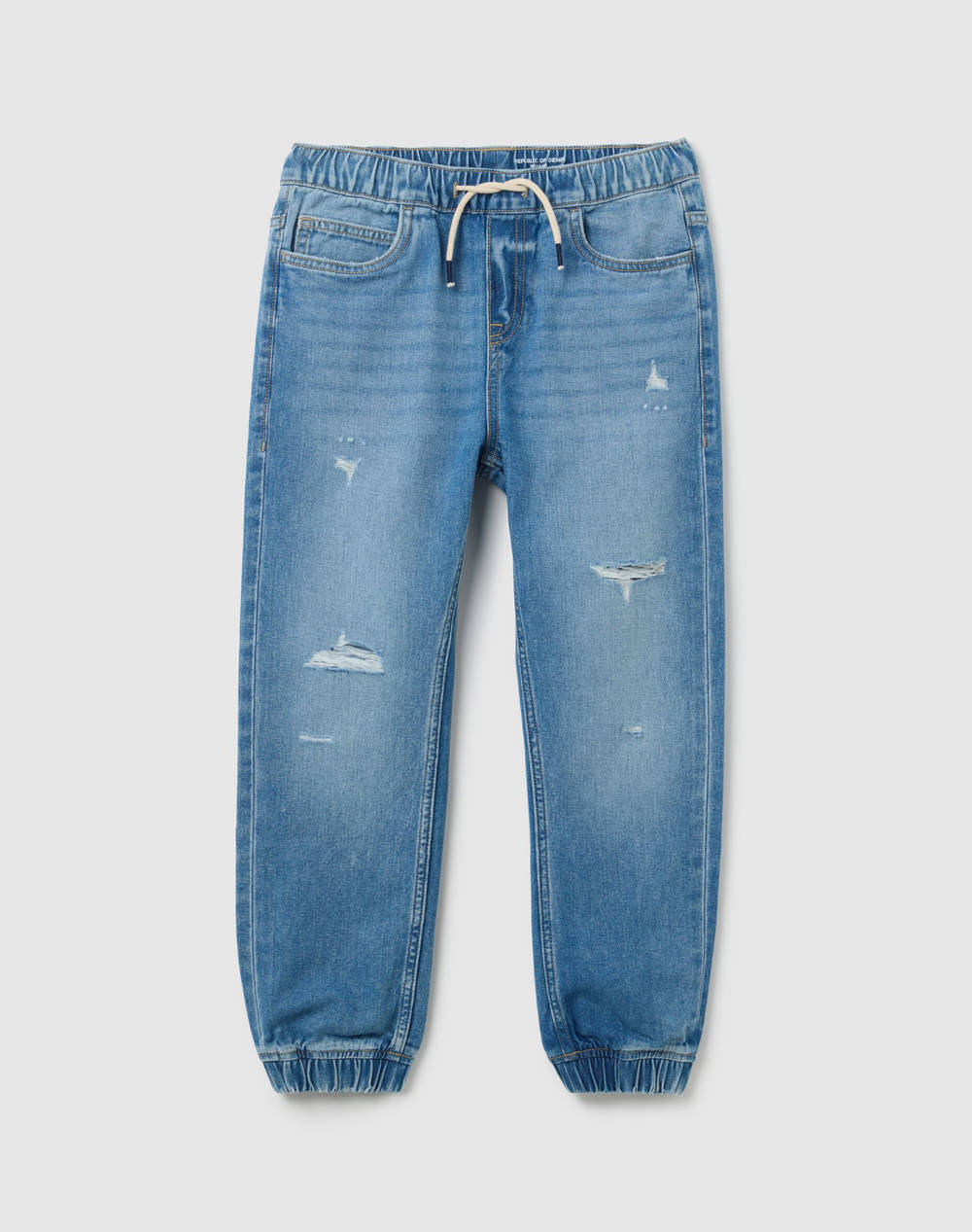OVS JOGGER SOFT DENIM W/BROKE