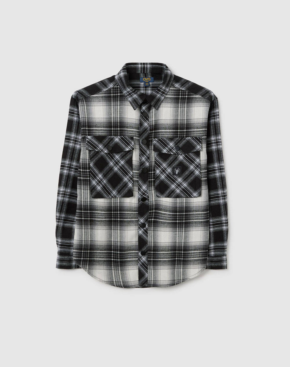 OVS SHIRT FLANELLA CHECK B/W