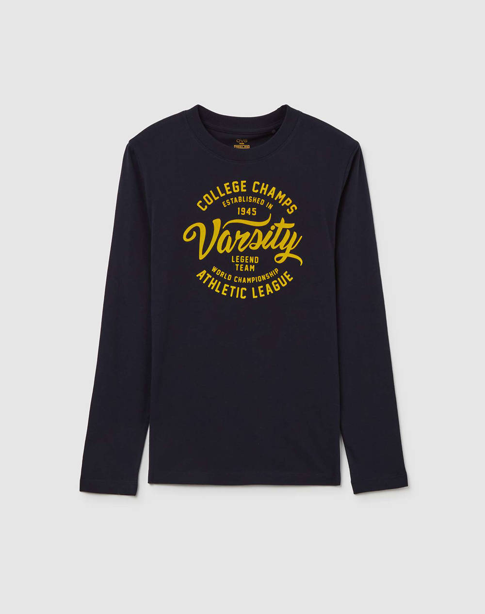 OVS TSH LS PRINT EMBEL FLOCK